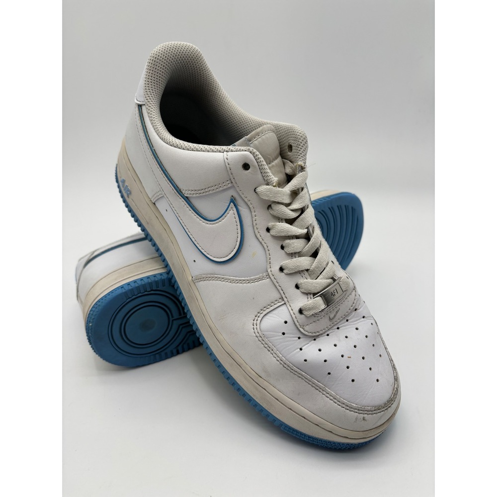 Nike Air Force 1 Low White University Blue Mens Size 10 Sneakers 315122-145